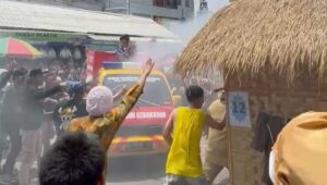 DPKP Sukabumi Gelar Aksi seru Padamkan Api di Kuta Jaya Cicurug