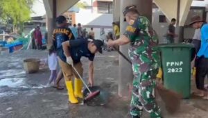 Dinas Perikanan Kabupaten Sukabumi Bersama TNI Polri Gelar Aksi Bersih-Bersih