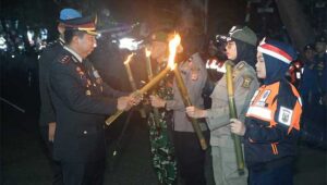 HUT RI ke-80, Pemerintah Kabupaten Sukabumi Gelar Taptu Dimeriahkan Pawai Obor