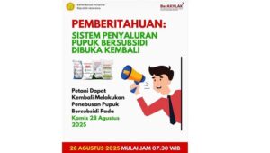 Penyaluran Pupuk Bersubsidi di Sukabumi Kembali Normal, Blackout Sistem Berakhir
