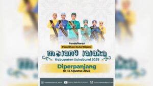 Dinas Pariwisata Kabupaten Sukabumi Buka Pendaftaran Mojang Jajaka 2025, Ajang Pencarian Generasi Inspiratif Daerah