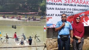Meriahkan HUT RI ke-80 di Sukabumi, Satrad 216 Cibalimbing Gelar Lomba di Sungai Cikarang