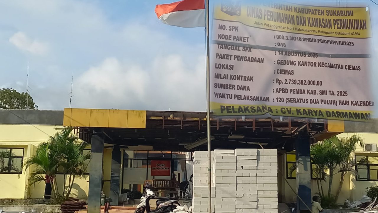 Disperkim Kabupaten Sukabumi Rehab Kantor Kecamatan Ciemas