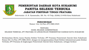 JPT Pratama Pemkot Sukabumi, 22 Peserta Lolos Seleksi Administrasi Ini Daftarnya