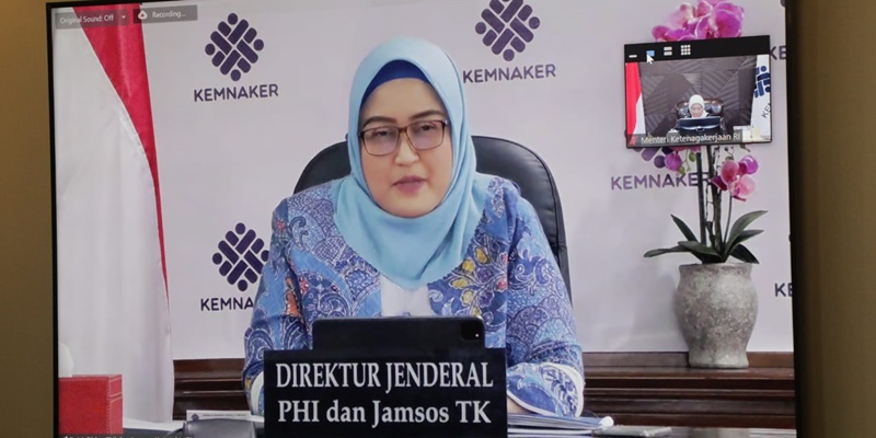 Direktur Jenderal Pembinaan Hubungan Industrial dan Jaminan Sosial Tenaga Kerja Kemnaker, Indah Anggoro Putri/Ist