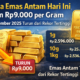 Harga emas Antam hari ini 29 Desember 2025 turun dari ATH.