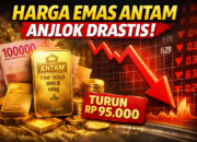 Harga Emas Antam Hari Ini ‘Nyungseb’