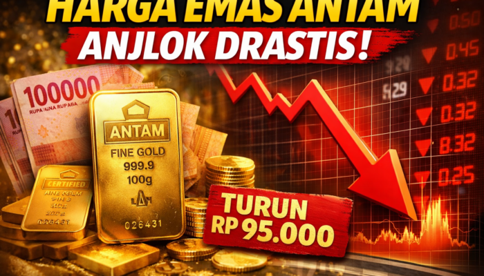 Harga Emas Antam Hari Ini ‘Nyungseb’