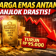 Harga emas Antam hari ini turun tajam Rp95.000 menjadi Rp2.501.000 per gram. Cek rincian harga emas 24 karat dan aturan pajak buyback terbaru di sini.