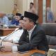 Ketua Bapemperda DPRD Kabupaten Sukabumi, Bayu Permana, menyampaikan pandangan dalam rapat kerja pembahasan empat Raperda luncuran tahun 2025 bersama OPD di lingkungan Pemerintah Kabupaten Sukabumi. Foto: Istimewa