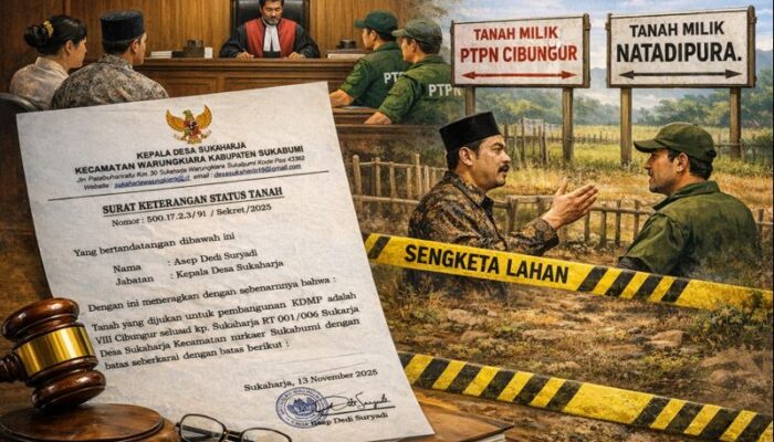 Terbitkan Suket Tanah Tak Bersengketa, Pihak Natadipura ‘Warning’ Kades Sukaharja Sukabumi