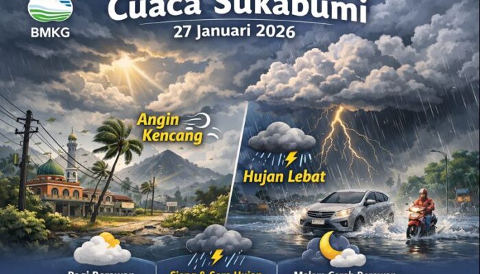 Cuaca Sukabumi Hari Ini, Selasa 27 Januari 2026