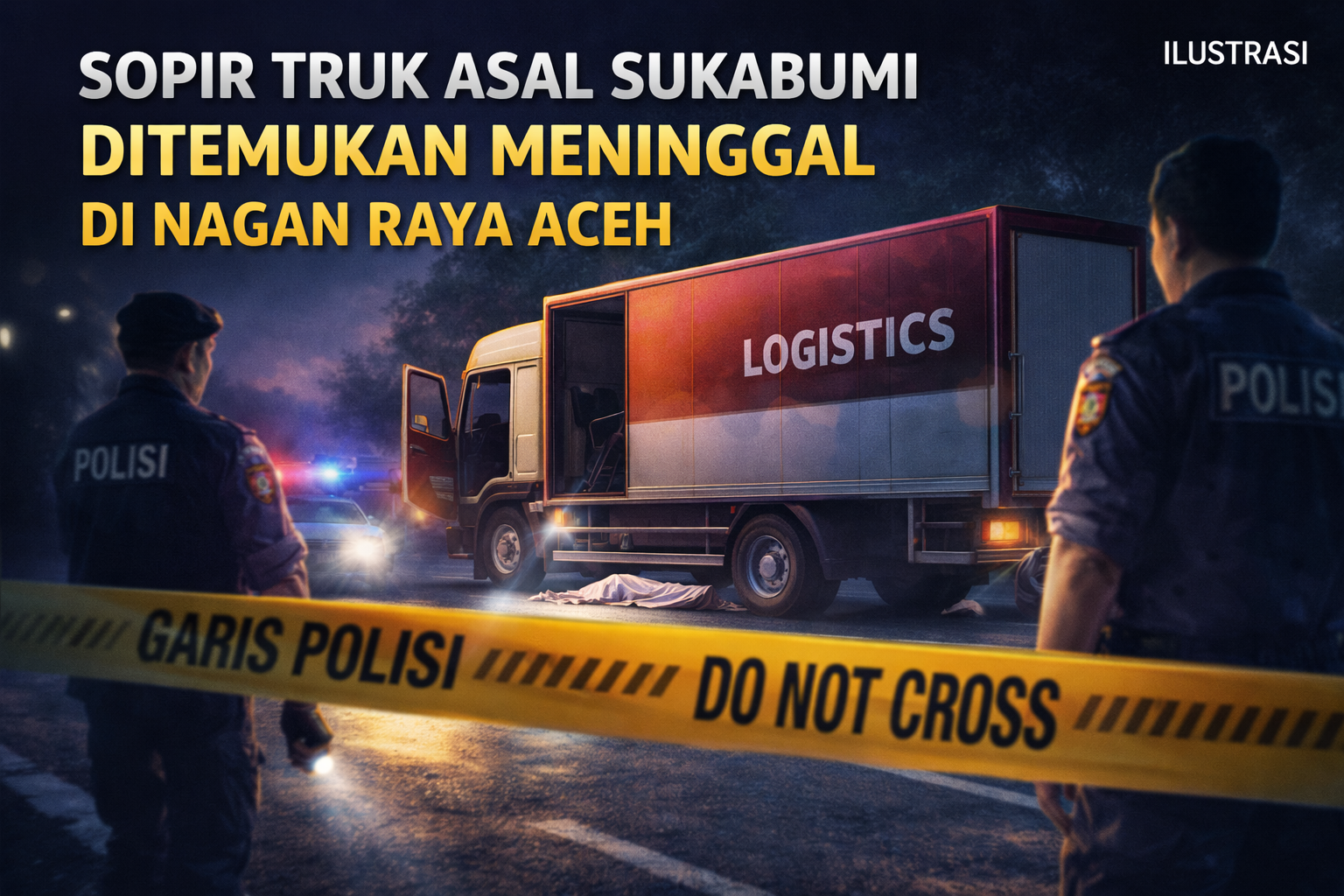 Ilustrasi. Seorang sopir truk asal Sukabumi ditemukan meninggal dunia di pinggir jalan Desa Blang Muko, Kabupaten Nagan Raya, Aceh. Polisi masih melakukan penyelidikan. GRAFIS: INILAHSUKABUMI.COM