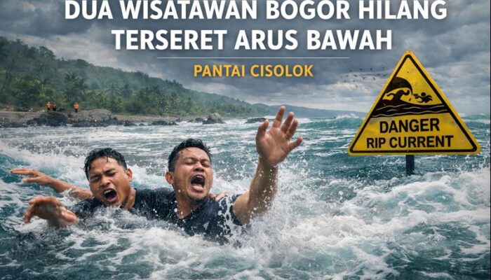 Di Pantai Cisolok Sukabumi, Dua Wisatawan Bogor Hilang Terseret Arus