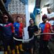 Ular sanca dievakuasi Dinas Pemadam Kebakaran dan Penyelamatan Kabupaten Sukabumi dari permukiman warga di Palabuhanratu, Kabupaten Sukabumi. Foto: Istimewa