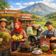 Ilustrasi warga Desa Perbawati, Kabupaten Sukabumi, menunjukkan produk unggulan kopi, beras, dan pisang sebagai hasil inovasi pertanian desa dalam mendorong pertumbuhan ekonomi lokal. Sumber Foto; Dihasilkan dari ChatGPT