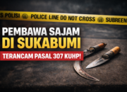 Kedapatan Bawa Sajam, Dua Pemuda di Sukabumi Terancam Empat Tahun Penjara