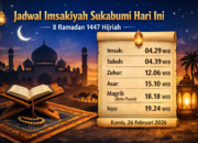 Jadwal Imsakiyah Sukabumi Hari Ini, 8 Ramadan 1447 Hijriah