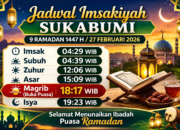 Jadwal Imsakiyah untuk Sukabumi, 9 Ramadan 1447 Hijriah