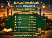 Jadwal Imsakiyah Hari Ini untuk Sukabumi, 6 Ramadan 1447 Hijriah