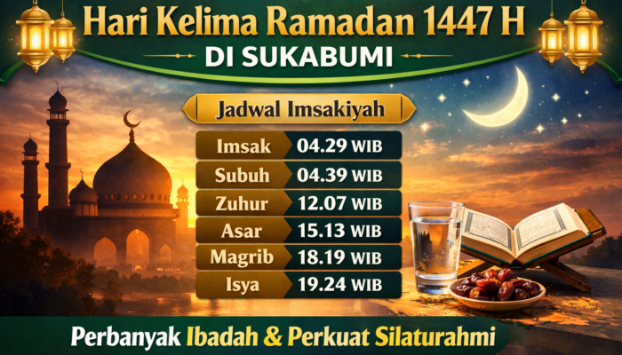 Jadwal Imsakiyah Hari Kelima Ramadan, 23 Februari 2026