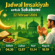 Waktu imsakiyah untuk wilayah Kota dan Kabupaten Sukabumi pada Minggu, 22 Februari 2026 atau bertepatan dengan 4 Ramadan 1447 H. Foto: INILAHSUKABUMI.COM