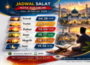 Jadwal Salat untuk Sukabumi, 18 Februari 2026