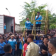 DEADLOCK: Perundingan antara buruh dan manajemen PT Muara Tunggal di tengah aksi massa, berakhir deadlock, Rabu (18/2/2026). Foto: DEDE WAHYUDI/INILAHSUKABUMI.COM