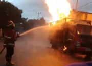 Aksi Heroik Damkar Sukabumi, Dibalik Insiden Kebakaran Truk Pengangkut Gas LPG di Palabuhanratu