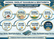 Jadwal Salat untuk Sukabumi Hari Ini, Minggu 29 Maret 2026