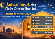 Jadwal Imsak dan Buka Puasa Hari Ini untuk Sukabumi, Rabu 11 Maret 2026