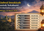 Jadwal Imsakiyah untuk Sukabumi, 11 Ramadan 1447 Hijriah