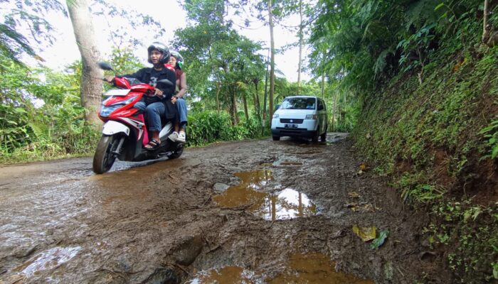 Jalan Menuju Wisata Pondok Halimun Sukabumi Rusak Parah, Pengunjung Mengeluh