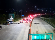 Penampakan Kemacetan di Exit Tol Bocimi Parungkuda Sukabumi