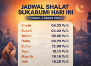 Jadwal Imsakiyah untuk Sukabumi, 13 Ramadan 1447 Hijriah