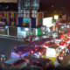Kondisi lalu lintas di kawasan Pasar Cibadak terpantau padat pada malam hari berdasarkan pantauan CCTV, sekira pukul 18.35 WIB. Foto: tangkapan layar CCTV