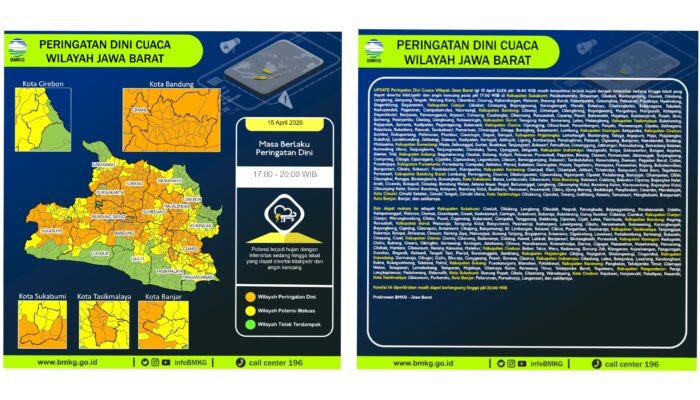Waspada! BMKG Rilis Peringatan Dini Cuaca Ekstrem Sukabumi Malam Ini: Hujan Lebat dan Angin Kencang Intai 24 Kecamatan