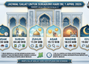 Jadwal Salat untuk Sukabumi Hari Ini, Rabu 1 April 2026