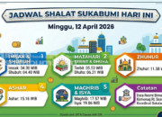 Jadwal Salat untuk Sukabumi Hari Ini, Minggu 12 April 2026