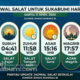 Jadwal Salat untuk Sukabumi Hari Ini, Sabtu 11 April 2026