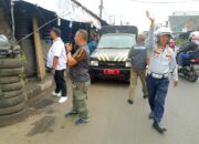 Usaha Tambal Ban dan Lapak Liar di Jalan Nasional Cibadak Sukabumi Akhirnya Ditertibkan