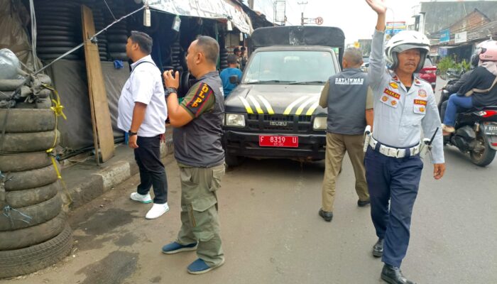 Usaha Tambal Ban dan Lapak Liar di Jalan Nasional Cibadak Sukabumi Akhirnya Ditertibkan