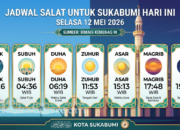 Jadwal Salat untuk Sukabumi Hari Ini, Selasa 12 Mei 2026.