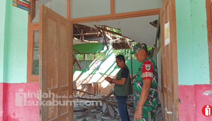 Ruang Kelas SDN Ciganas Kecamatan Ciambar Sukabumi Ambruk