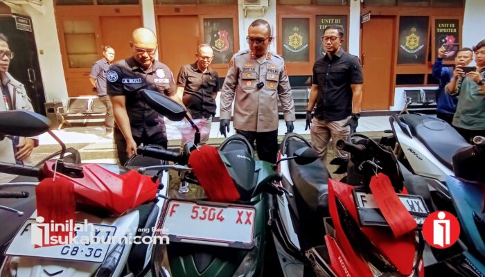 ​Bongkar Jaringan Curanmor, Polres Sukabumi Kota Ringkus 6 Pelaku, Salah Satunya TO Paling Diburu