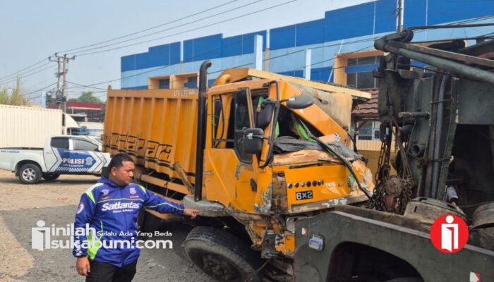 Tabrakan Beruntun di “Jembatan Sekarwangi” Jalan Sukabumi-Bogor, Empat Mobil Rusak Satu Sopir Terluka