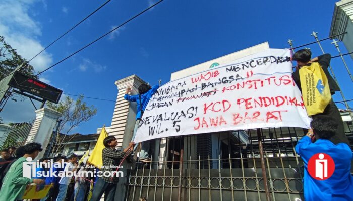 PMII Demonstrasi KCD Pendidikan Jawa Barat di Sukabumi, Soroti Siswa Gagal Masuk Sekolah Impian