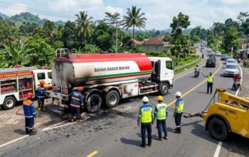 Pertamina Patra Niaga RJBB Tangani Cepat Insiden Mobil Tangki di Cianjur